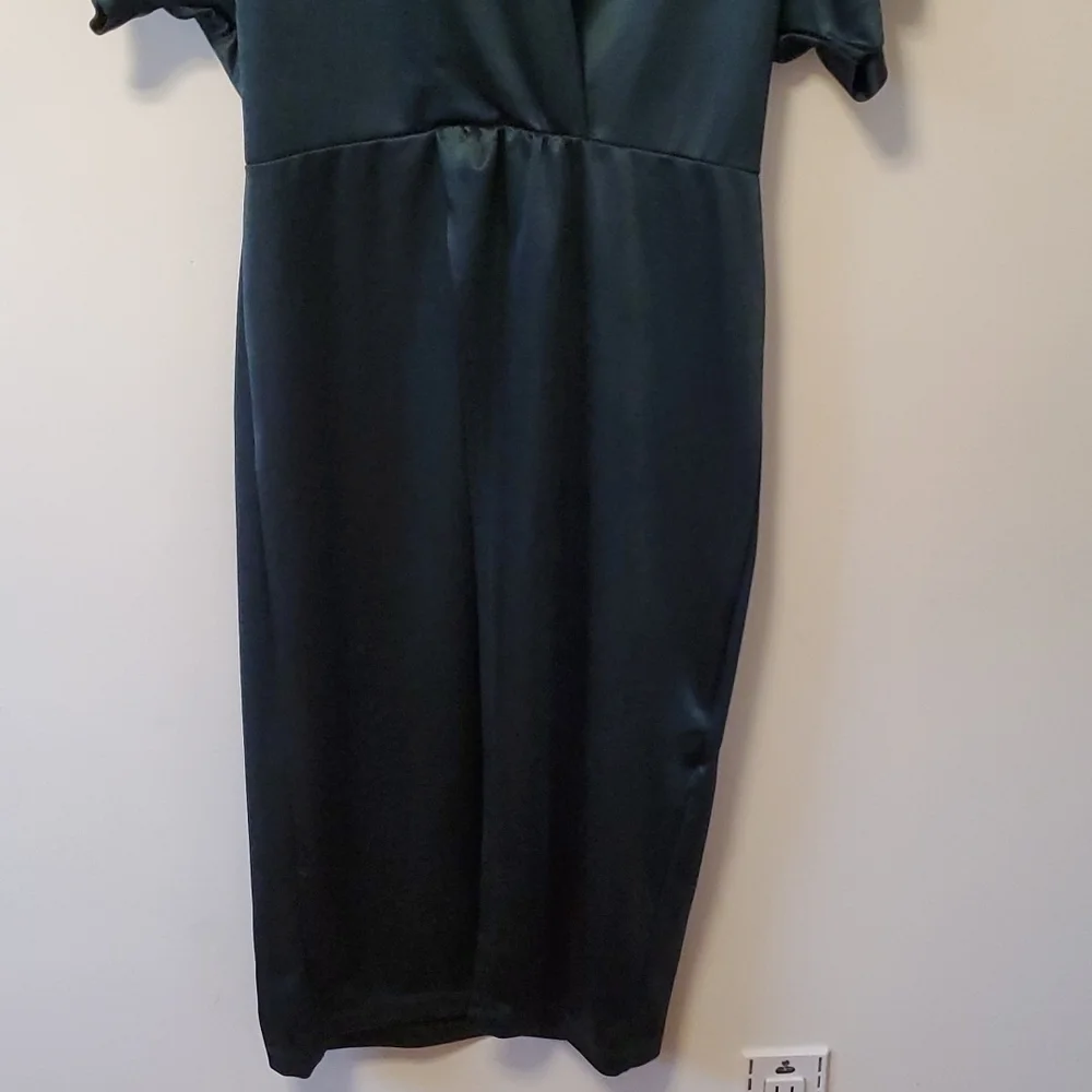Leota Willow Teal Green Dress in Luster Jersey